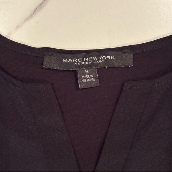 Marc New York Black Blouse with Pocket Accents - Picture 4 of 8